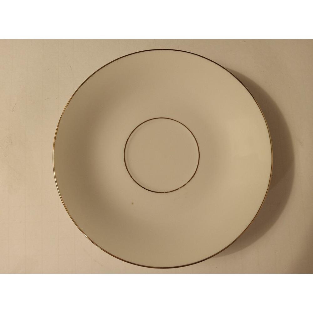 White Rose Fine China 6" Tea Saucer Set of 2 Gold Trim Bone China Handan China